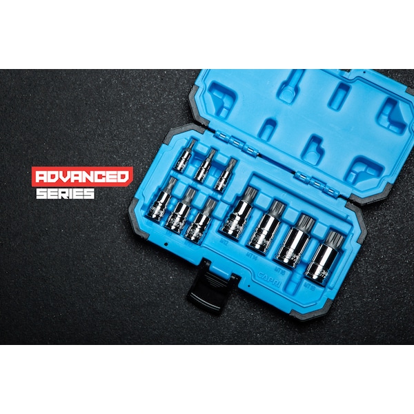 Capri Tools XZN Triple Square Bit Socket Set, 10 pcs CP30030 | Zoro